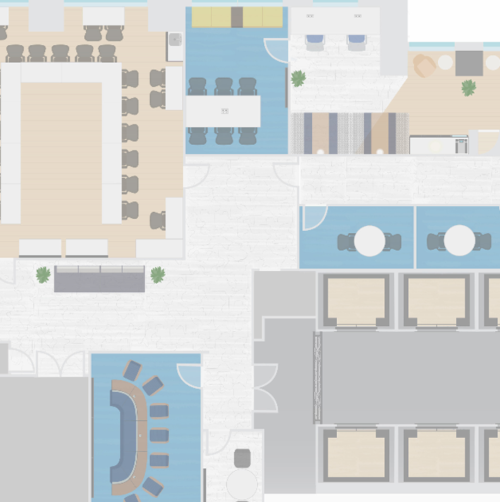 Detailed floorplan of the Chicago Experience Lab