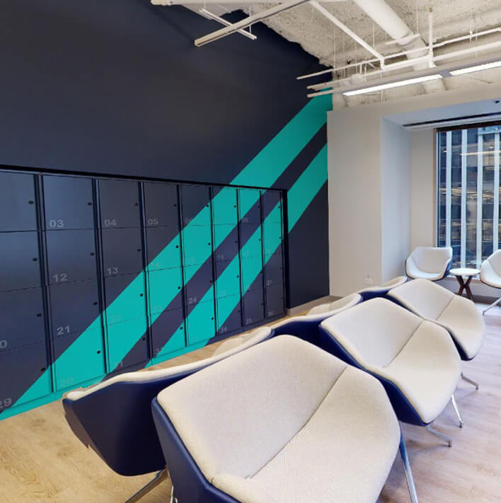 Detailed floorplan of the Chicago Experience Lab